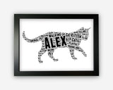 Personalised Cat Lover Gifts Word Art Wall Print - Kitten Gifts Wall Decor Custom Word Cloud Wall Art A3 A4 A5 8x10 Print NP015