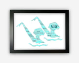 Personalised synchronised swimming Gifts Word Art Wall Print - Swimming Gifts Wall Decor Custom Word Wall Art A3 A4 A5 8x10 Print SC0108
