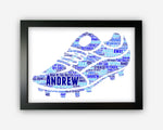 Personalised Word Art Gift Football Gift For Football Fan Gift Wall Art Wall Prints Wall Art Gift Prints PG0574