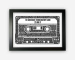 Personalised First Song Wedding Anniversary Valentines Day Gift - For Him Or Her Couples Gift Word Art Wall Room Decor Prints SC0099