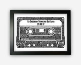 Personalised First Song Wedding Anniversary Valentines Day Gift - For Him Or Her Couples Gift Word Art Wall Room Decor Prints SC0099