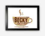 Personalised Coffee For Coffee Bean Shop Lover Gift Word Art Wall Room Decor Prints PG0535
