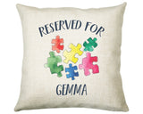Personalised Puzzle Reserved For Cushion Gift Printed Name Design Cushion Throw Pillow Gift For Him Her Christmas Gift CS360