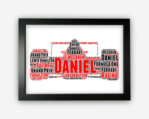 Personalised Motor Car Racing Gift Print Sports Gifts For Car Fan Wall Prints Wall Art Decor Gift Design 6 PG0925B