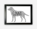 Personalised Labrador Gifts For Dog Lover - Chocolate Lab Black Golden Labrador Gifts Word Art Wall Room Prints Dog Person Owner Gifts PG210