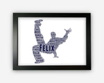Personalised Freestyle Dance Music Rhythm Hip Hop Dancer Gift Word Art Wall Room Decor Prints NP163