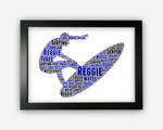 Personalised Word Art Gift Surfing Gifts Surfing Print Gift For Him Wall Art Wall Prints Wall Art Gift Wall Art Prints PG0067