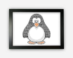 Personalised Penguin For Penguin Lover Animal Lover Gift Word Art Wall Room Decor Prints PG0104