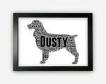 Personalised Springer Spaniel Gifts Word Art Wall Print - Dog Lover Gifts Wall Decor Custom Word Cloud Wall Art A3 A4 A5 8x10 Print NP214