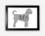 Personalised Labradoodle Gifts Word Art Wall Print - Dog Lover Gifts Wall Decor Custom Word Cloud Wall Art A3 A4 A5 8x10 Print SC0044