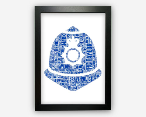 Personalised Word Art Gift Police Officer Police Gift British Police Wall Art Wall Prints Wall Decor Gift Wall Art Prints NP128