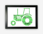 Personalised Word Art Gift Tractor Gift For Farmers Gift For Boy Wall Art Wall Prints Wall Art Wall Decor Gift Wall Prints PG0564