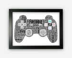Personalised Gamer Gift Games Controller Wall Art - Gift For Video Games Player Gaming Pro Enthusiast - Wall Art Wall Prints SC0123