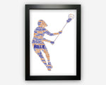 Personalised Lacrosse Gifts Word Art Wall Print - Ball Games Gifts Wall Decor Custom Word Cloud Wall Art A3 A4 A5 8x10 Print SC0110