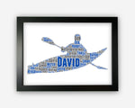 Personalised Word Art Gift Kayaking Gift Kayak Gift Water Sports Gifts Canoeing Wall Prints Wall Art Gift Wall Art Prints PG0051