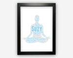 Personalised Yoga Print For Yogi Yoga Instructor Gift Word Art Wall Room Decor Prints GC1193