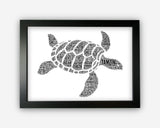 Personalised Sea Turtle Gifts Word Art Wall Print - Ocean Life Gifts Wall Decor Custom Word Cloud Wall Art A3 A4 A5 8x10 Print GC1457