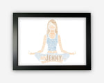 Personalised Yoga Print For Yogi Yoga Instructor Gift Word Art Wall Room Decor Prints GC1201