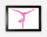 Personalised Gymnastics Gift For Girls Gymnast Gift - Gymnastics Word Art Wall Art Print Gift Idea Gymnastics Coach Team PG0549