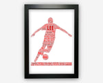 Personalised Football Gifts Word Art Wall Print - Soccer Fan Gifts Wall Decor Custom Word Cloud Wall Art A3 A4 A5 8x10 Print SC0117