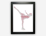Personalised Figure Skating Gifts Word Art Wall Print - Ice Skate Gifts Wall Decor Custom Word Cloud Wall Art A3 A4 A5 8x10 Print SC0094
