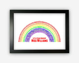 TEACHER APPRECIATION GIFT Personalised Word Art Gift Rainbow Wall Art Wall Prints Wall Art Gift Teacher Gifts Wall Art Prints PG0547