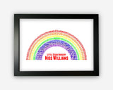 TEACHER APPRECIATION GIFT Personalised Word Art Gift Rainbow Wall Art Wall Prints Wall Art Gift Teacher Gifts Wall Art Prints PG0547