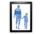Personalised Word Art Gift Father And Son Gifts Dad Gifts Dad Birthday Wall Art Wall Prints Wall Art Gift Wall Art Prints PG0513