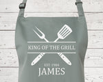 Personalised Mens King of the Grill BBQ Cooking Apron - Great Fathers Day Gift Idea AP0023