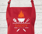 Personalised Mens King of the Grill BBQ Cooking Chefs Apron - Great Fathers Day Gift Idea Barbecue Apron AP0037