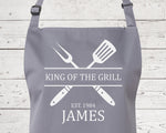 Personalised Mens King of the Grill BBQ Cooking Apron - Great Fathers Day Gift Idea AP0023