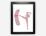 Personalised Kickboxing Gift Word Art Print Gift For Boxing Kick Boxing Boxer Martial Arts Instructor Gifts Wall Prints Wall Art Gift SC0262