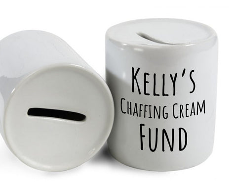 Cycling Gift Personalised Cyclists Money Box Piggy Bank - New Bike Fund Savings Ceramic Cash Tin - Bike Race Training Gift MB0006