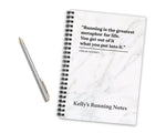 Running Notes Spiral Notebook - Personalised with Name - Running Gifts for Runners for Men and Women - Gift for Him or Her