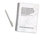 Running Notes Spiral Notebook - Personalised with Name - Running Gifts for Runners for Men and Women - Gift for Him or Her