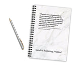 Running Notes Spiral Notebook - Personalised with Name - Running Gifts for Runners for Men and Women - Gift for Him or Her