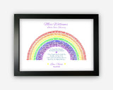 TEACHER APPRECIATION GIFT Personalised Word Art Poem Gift Rainbow Wall Art Wall Prints Wall Art Gift Teacher Gifts Wall Art Prints TA005