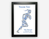 Personalised Word Art Gift Female Rugby Gifts Print Gift For Rugby Player Great Teacher Coach Appreciation Sports Gift Wall Art TA003