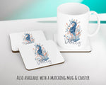 Personalised Seahorse Cushion Gift Printed Name Design - Nautical Sea Horse Throw Pillow Gift For Her Mum Gift Christmas Gift CS206