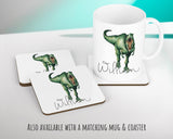 Personalised Dinosaur Cushion Gift Printed Name Design - Cushion Throw Pillow Gift For Boy Girl Kids Bedroom Birthday Christmas Gift CS169