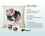 Personalised Panda Bear Cushion Gift Printed Name Design Cushion Throw Pillow Gift For Mum Dad Friend Bedroom Birthday Christmas Gift CS074