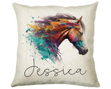 Birthday Gift For Girl Horse Lover Cushion Gift Printed Name Design Cushion Throw Pillow Gift For Girls Nursery Bedroom Christmas Gift CS525
