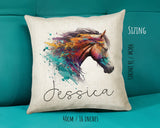 Birthday Gift For Girl Horse Lover Cushion Gift Printed Name Design Cushion Throw Pillow Gift For Girls Nursery Bedroom Christmas Gift CS525