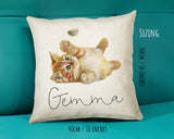 Personalised Cat Lover Cushion Gift Printed Name Design - Cushion Throw Pillow Gift For Boys Nursery Bedroom Birthday Christmas Gift CS042