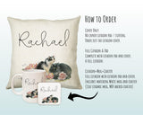 Personalised Cat Lover Cushion Gift Printed Name Design - Cushion Throw Pillow Gift For Boys Nursery Bedroom Birthday Christmas Gift CS040