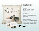 Personalised Cat Lover Cushion Gift Printed Name Design - Cushion Throw Pillow Gift For Boys Nursery Bedroom Birthday Christmas Gift CS040