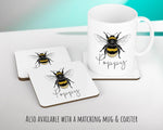 Personalised Bumble Bee Cushion Gift Printed Name Design - Cushion Throw Pillow Gift For Beekeeper Gardener Gardening Christmas Gift CS038