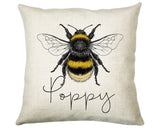 Personalised Bumble Bee Cushion Gift Printed Name Design - Cushion Throw Pillow Gift For Beekeeper Gardener Gardening Christmas Gift CS038