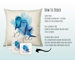 Personalised Dolphin Cushion Gift Printed Name Design Sealife Cushion Throw Pillow Gift For Mum Dad Friend Bedroom Birthday Gift CS154