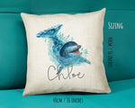 Personalised Dolphin Cushion Gift Printed Name Design Sealife Cushion Throw Pillow Gift For Mum Dad Friend Bedroom Birthday Gift CS150